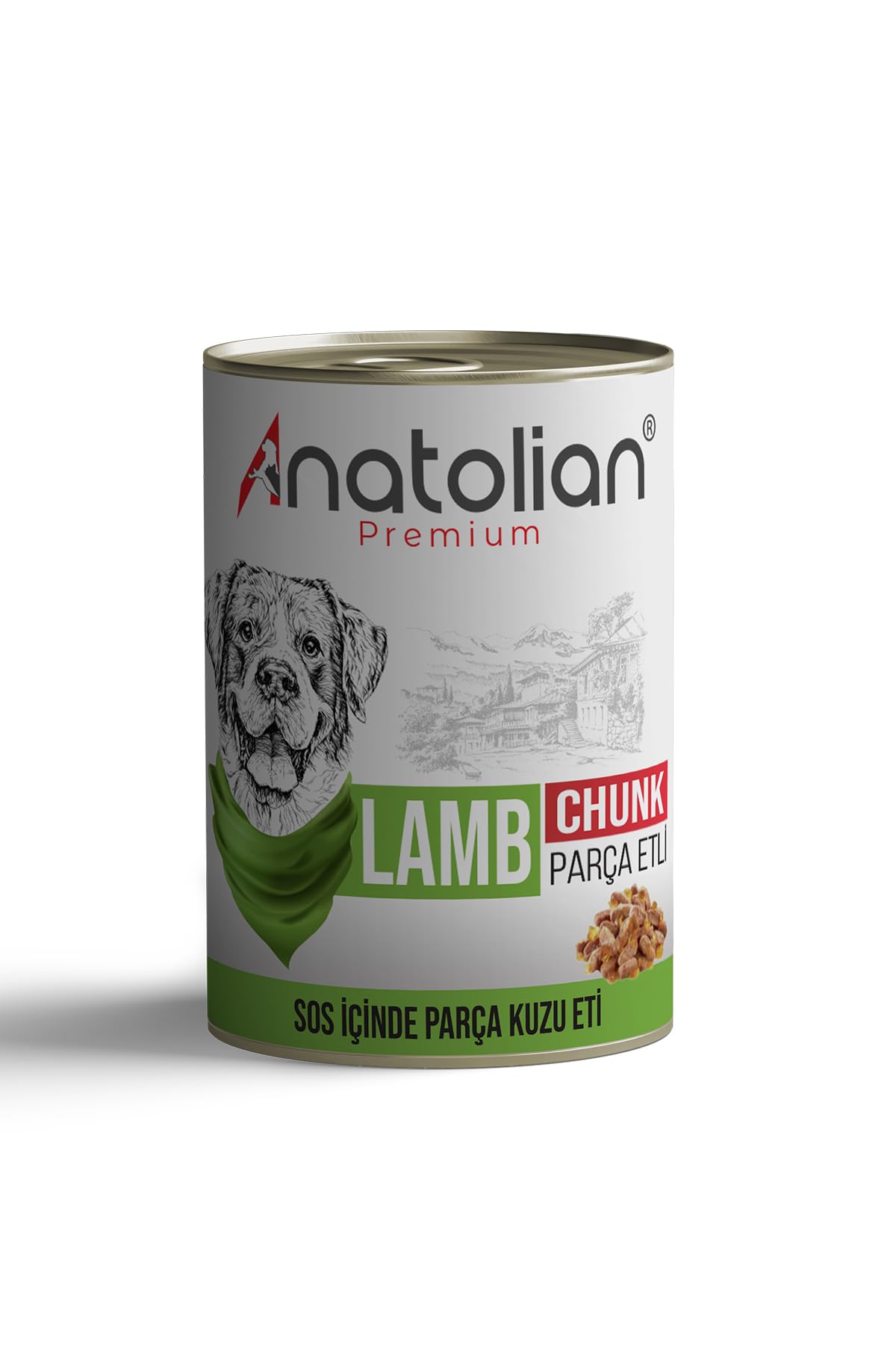 Kuzulu Parça Etli Yetişkin Yaş Köpek Maması 400 g x 12 Adet