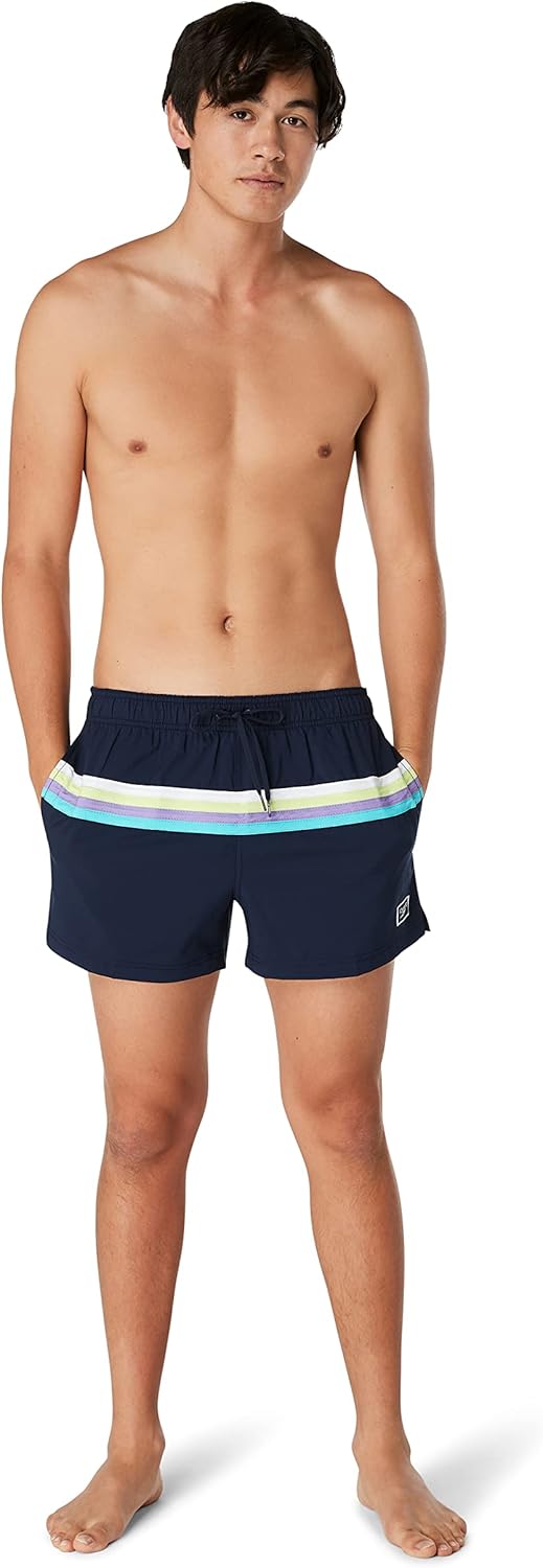 Speedo Mens Swim Trunk Short Length Redondo Striped - Image 2