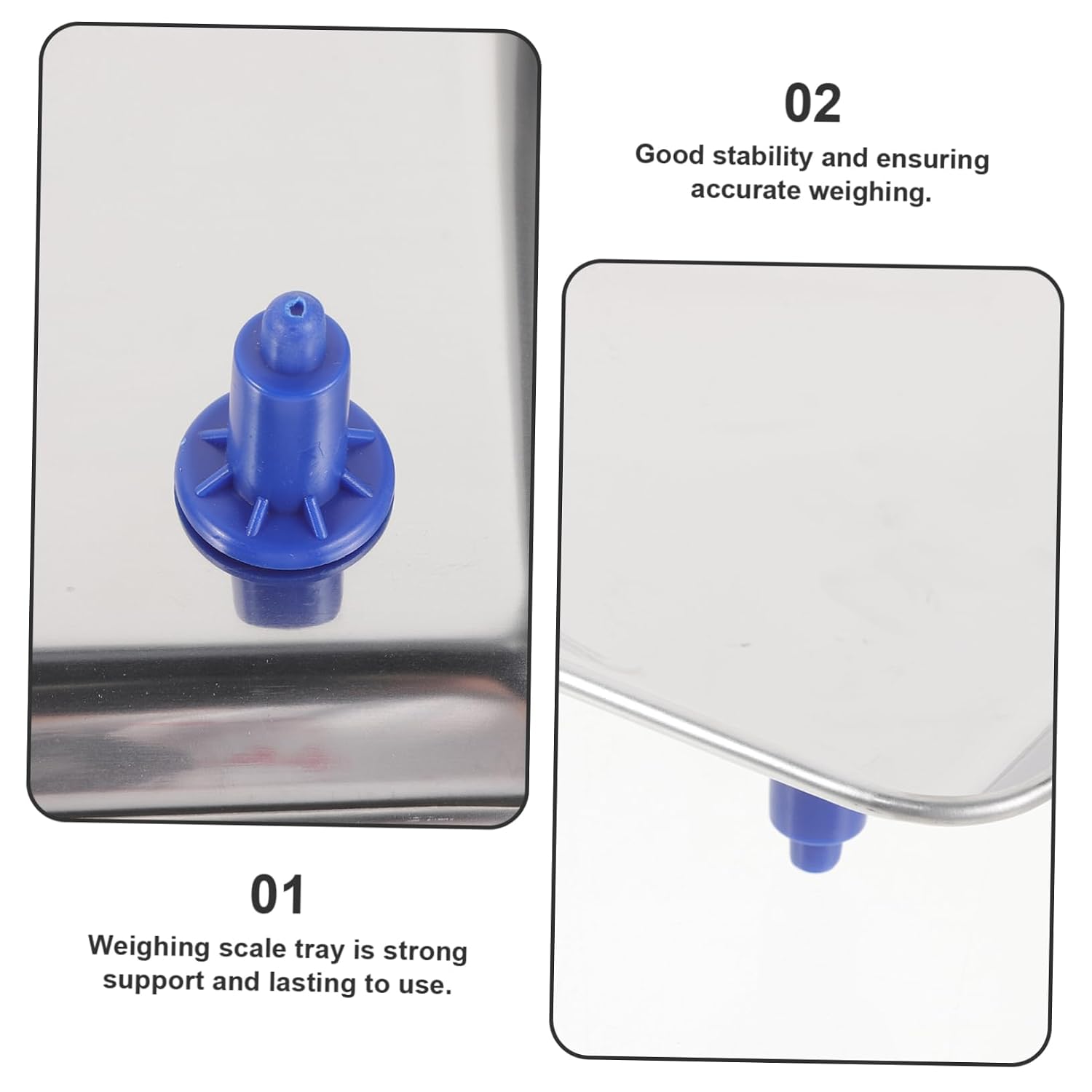 DOITOOL Weighing Pans Weighing Scale Tray Digital Scale pan Scale Trays Kitchen Weighing Tray Weighing Dish Accessories Plastic feet Dish mat Electronic Balance Scale Commercial Metal