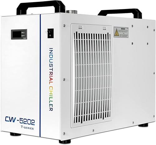 Cloudray - Enfriador de agua industrial 110 V CW5202DH 2 entradas y salidas para enfriar dos tubos láser CO2 grabado corte refrigeración por agua