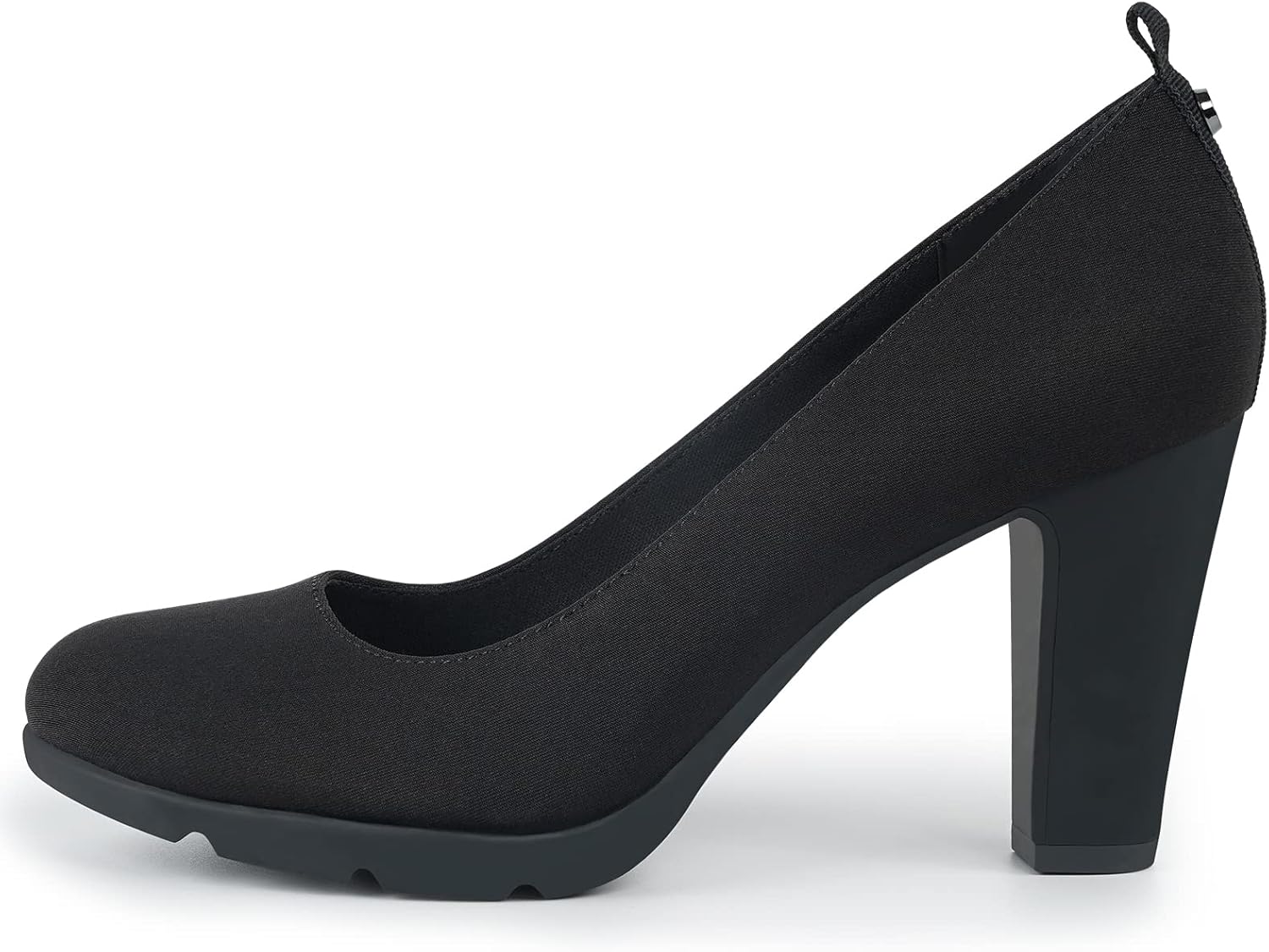 JENN ARDOR Women's Pumps Closed Round Toe Block High Heels 3 inch Leather Pump Shoes - Image 5