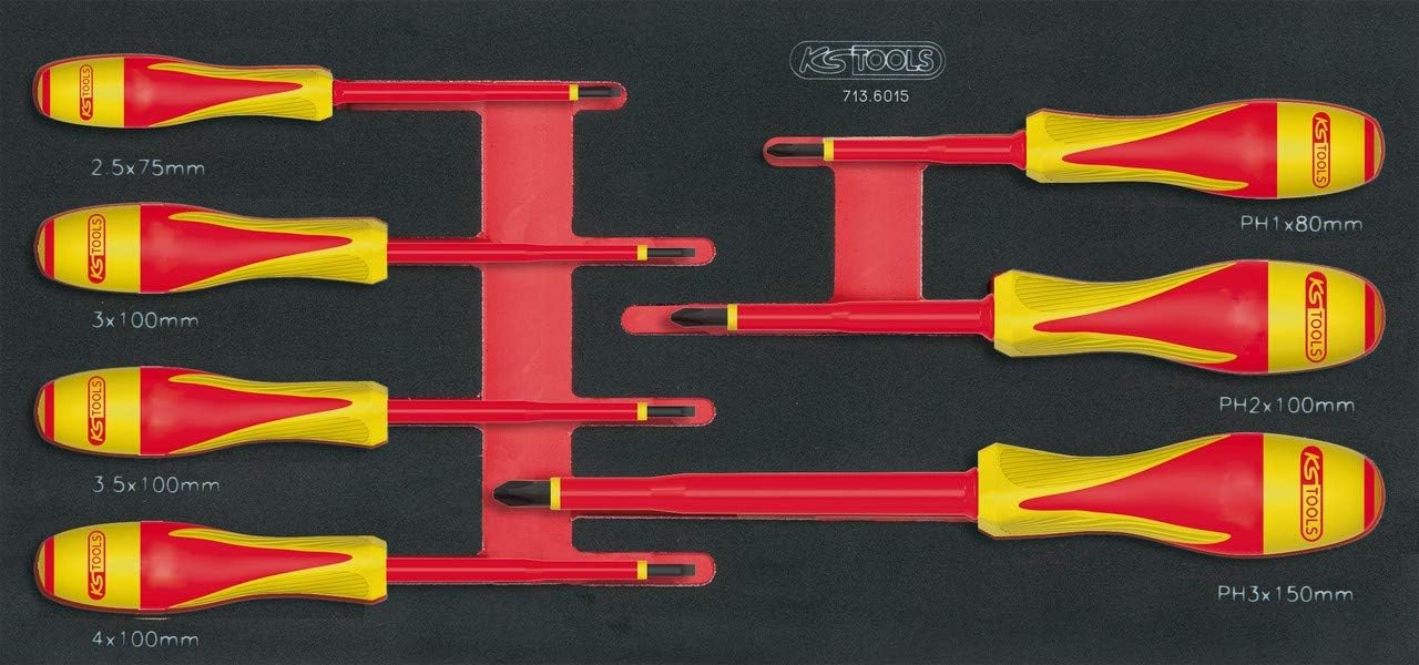 KS Tools 713.6015 Ultimate 7 Module Insulated Screwdriver 1000 V Slot/Phillips