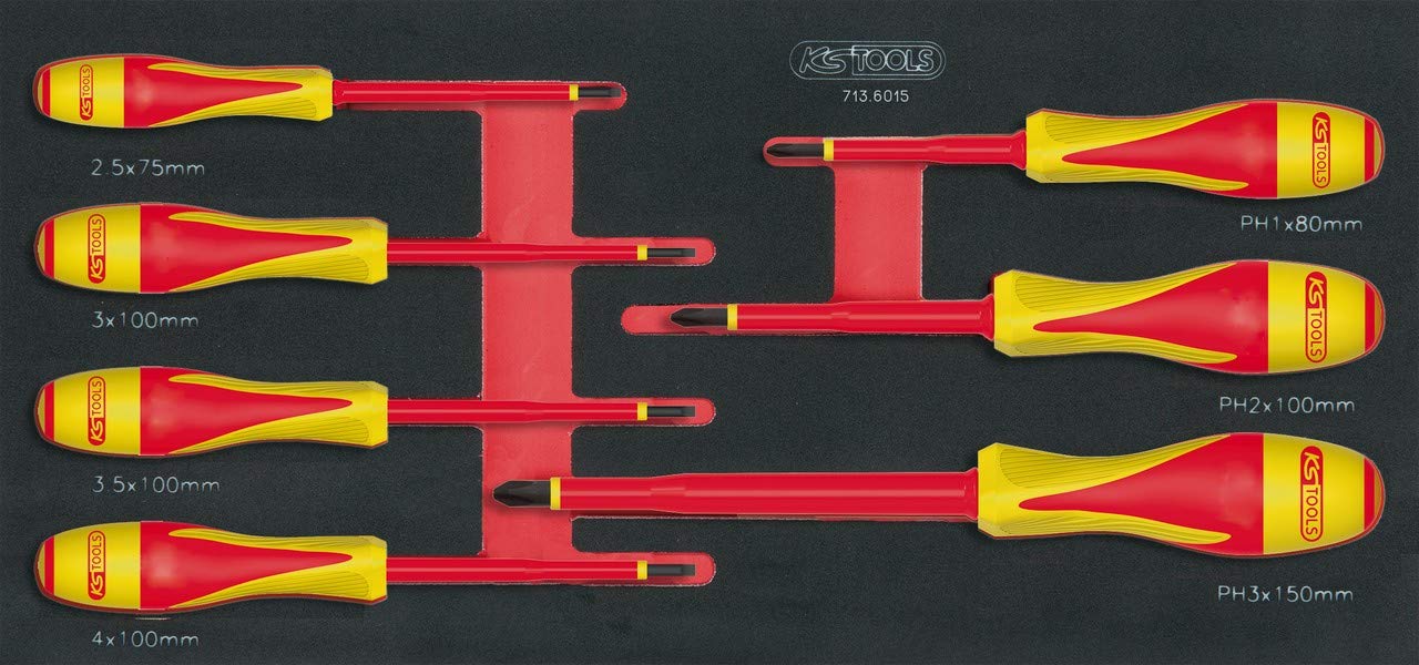 KS Tools 713.6015 Ultimate Modul-7 śrubokręt izolowany 1000 V płaski/Phillips
