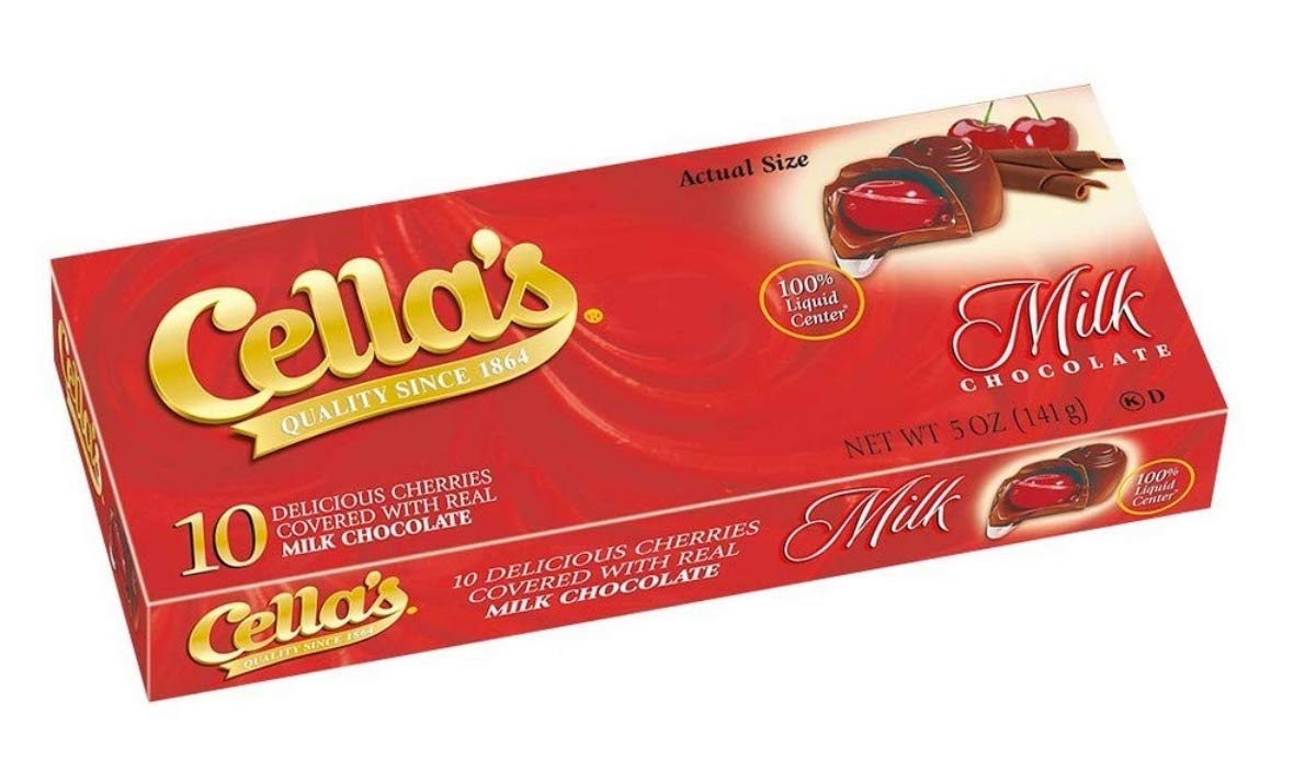 Cellas Milk Chocolate covered cherries 141g x 2 box (282g)