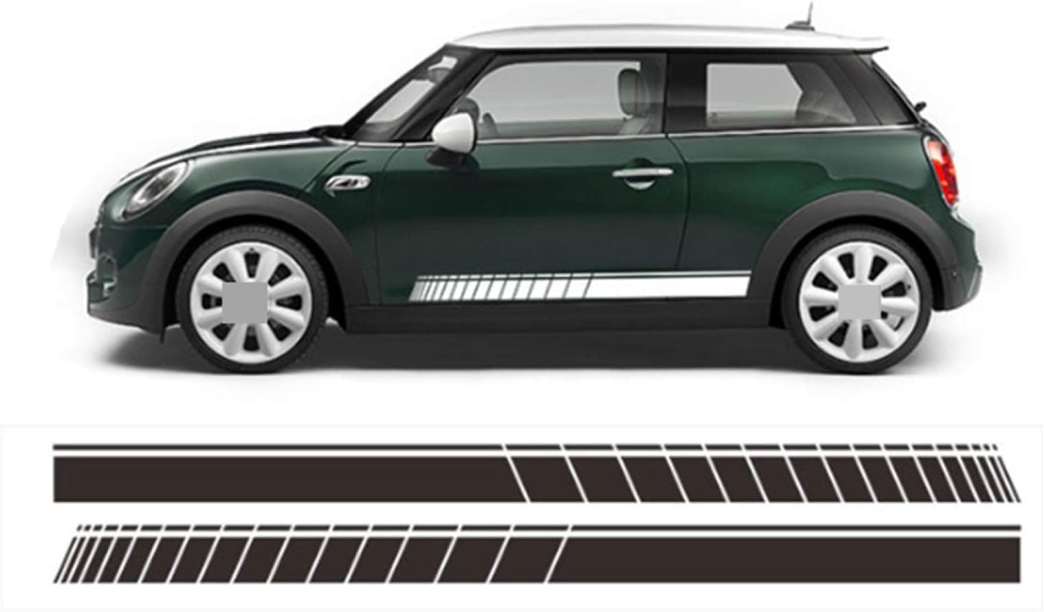 OGRAFF Car Door Side Stripes Stickers Decals for MINI Cooper R50 R52 R53 R56 R57 R58 R59 F55 F56 F54,Custom Stickers Door Side Body Skirt Decor Stickers Vinyl Decals,A