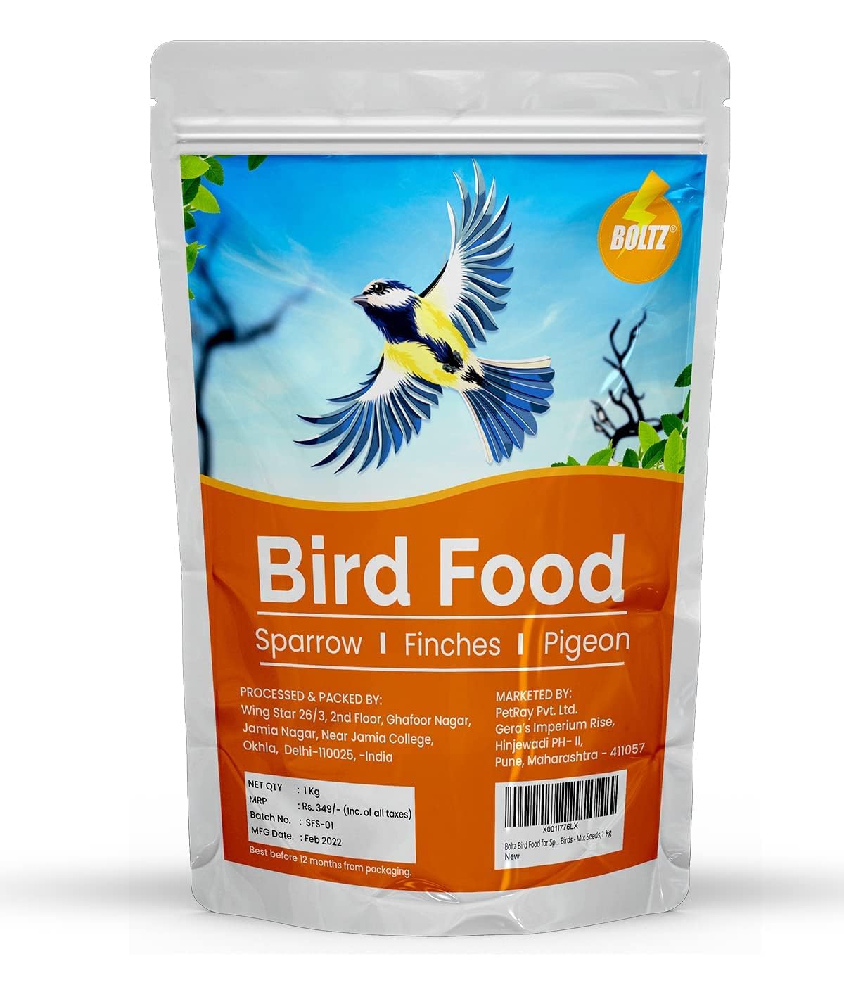 Premium Wild Bird Food – 1000g | Seed Mix for Sparrow, Finch, Pigeon & Other Birds | Natural, Protein-Rich Bird Feed | Balanced Daily Nutrition | Ideal for Feeders & Outdoor Birds