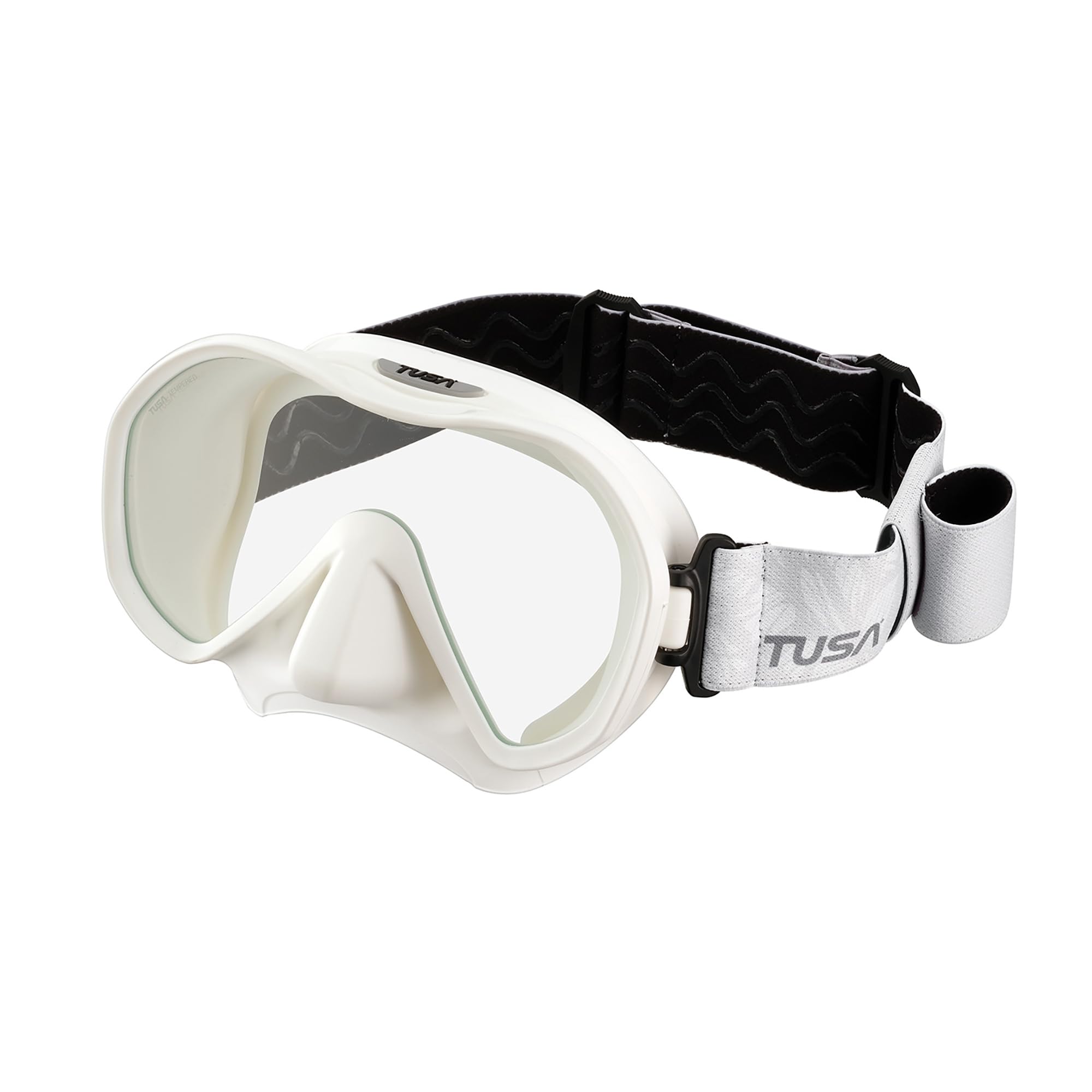 TUSA M-1010F Zensee - Máscara de buceo con correa de tela, color blanco