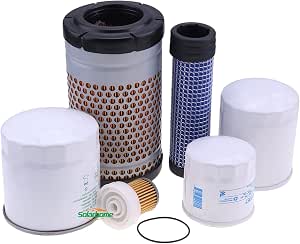 Solarhome Maintenance Filter Kit 77700-01819 For Kubota RTV900 - Replacement Oil, Fuel & Air Filter Set