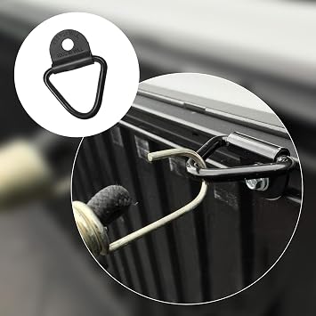 4 PCS Cargo Tie Down Anchors, Heavy Duty V-Shaped Trunk Hook, Multi-Function Anti-Rust Secure Anchor, Universal Embedded Installation Accessory for Off-Roads Trailers Trucks SUVs (Black)