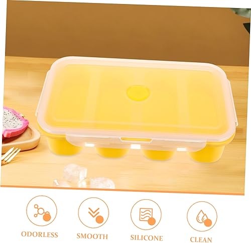 Miniatura 3 de Mikinona molde de bloque de hielo molde cuadrado bandejas de silicona molde de cubo de hielo cuadrado moldes de silicona bandejas de cubitos de