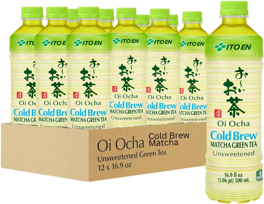 Oi Ocha Matcha Green Tea Unsweetened, 16.9 Ounce Bottle (Pack of 12), Sugar Free