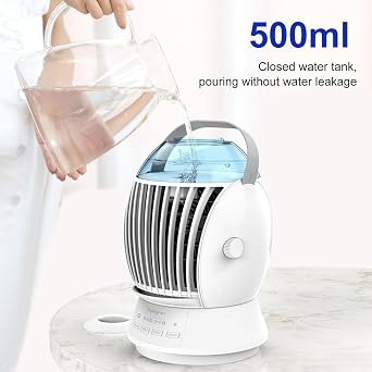 Portable Air Conditioners, 3-in-1 Free Standing Cooling AC Unit Fan, Smart/Sleep Mode, 3 Speed, Auto Swing, 24H Timer, for Room, Car, Bedroom, Office, Outdoor