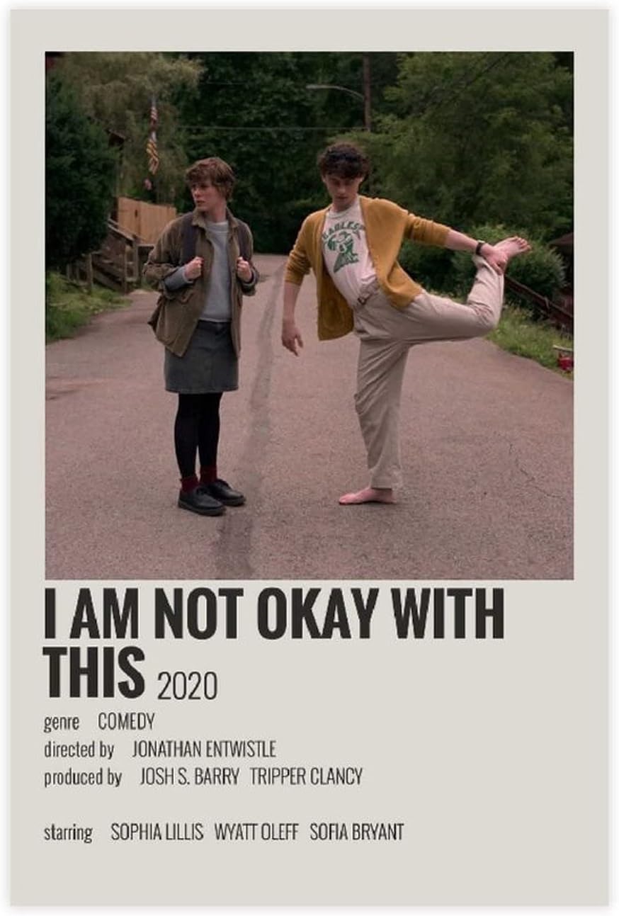 Amazon Com I Am Not Okay With This Movie Vintage Poster Canvas Poster Bedroom Decor Sports Landscape Office Room Decor Dongda Poster Gift Unframe 12 18inch 30 45cm Everything Else