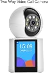 Two Way Video Camera, Night Vision Home Video Call Security Camera for Pet (US Plug 100‑260V)