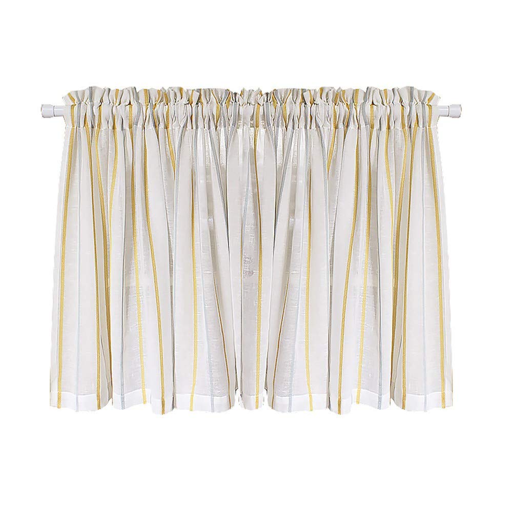 Cortinas cortas rUrEu para ventanas de cocina con diseño nórdico de algodón