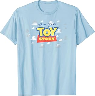 Disney Pixar Toy Story Movie Opening Scene Clouds Chest Logo T-Shirt