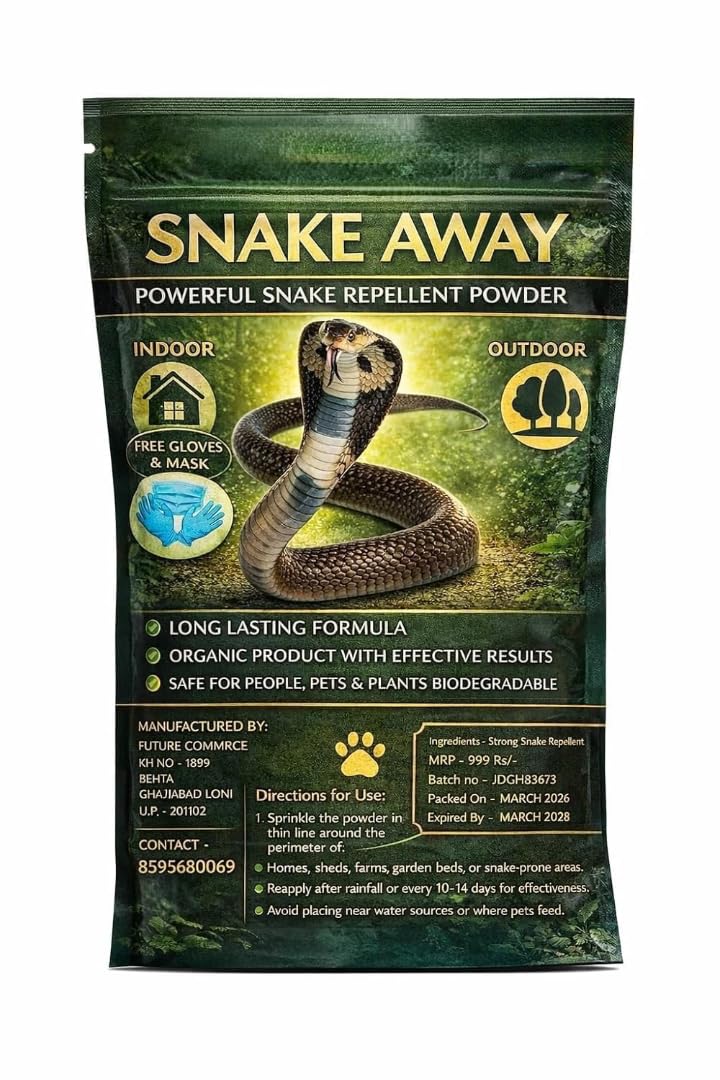 Strong Snake Repellent Powder 900g | Non-Toxic Chemical-Free Eco-Friendly Snake Deterrent Powder | Long-Lasting Protection for Indoor & Outdoor Use | No Strong Odor | Easy-to-Apply Snake Repellent for Home, Garden, Farm, Warehouse & Storage Areas-image-34