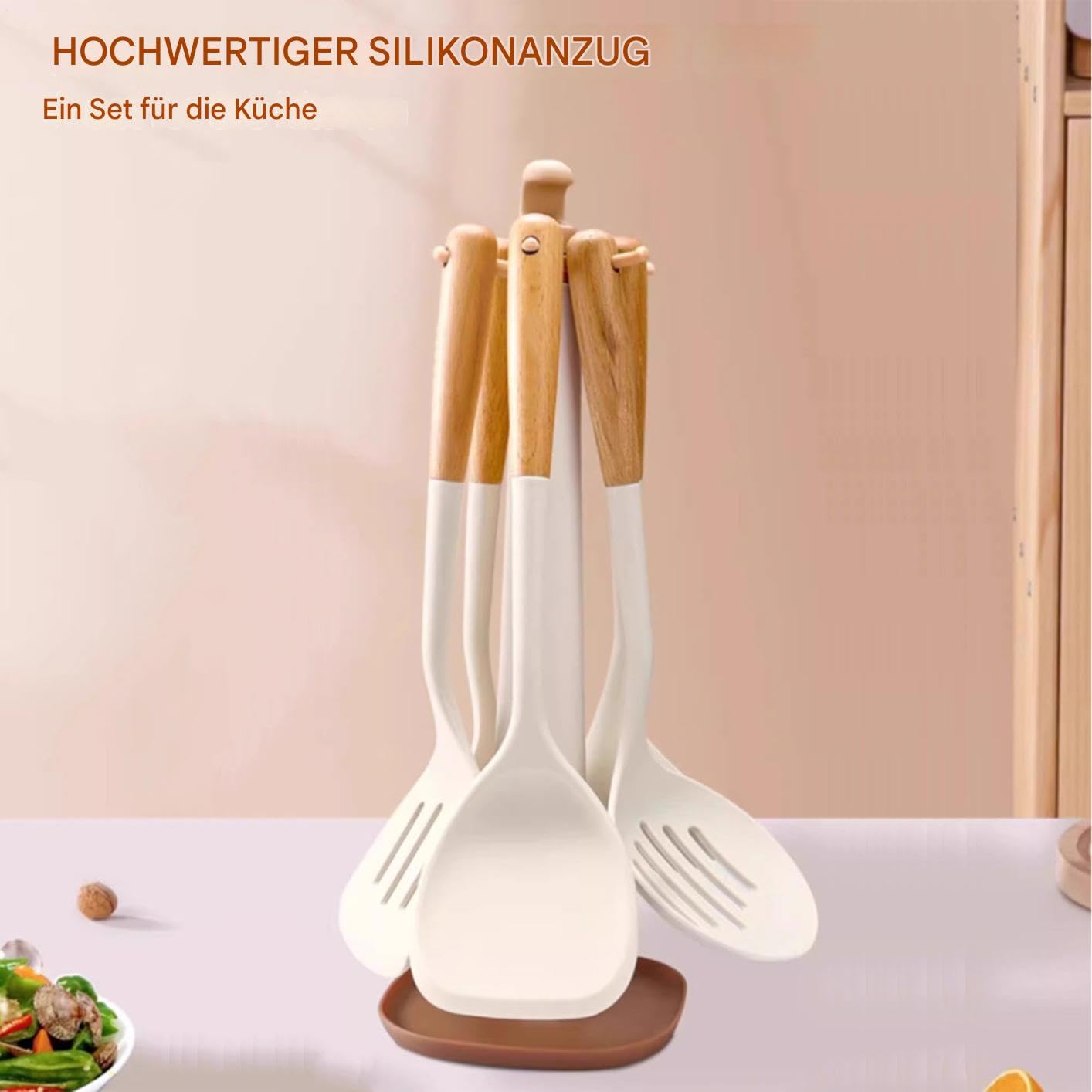 Set Di Spatole Da Cucina Utensili Antiaderenti In Silicone Alimentare | Set Di Utensili Da Cucina Per Cottura Al Forno Frittura Servire Preparazione Cibo Ciotole Miscelazione Pentole Gadget Cucina