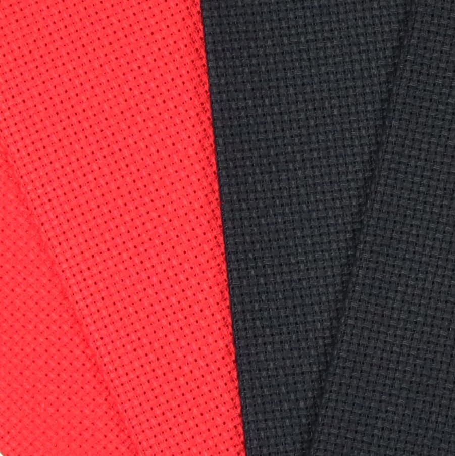 Image of KCS 4 pc of 12 inch x 18 inch(30cmx45cm) 14CT Counted Cotton Aida Cloth Cross Stitch Fabric (Red+Black)