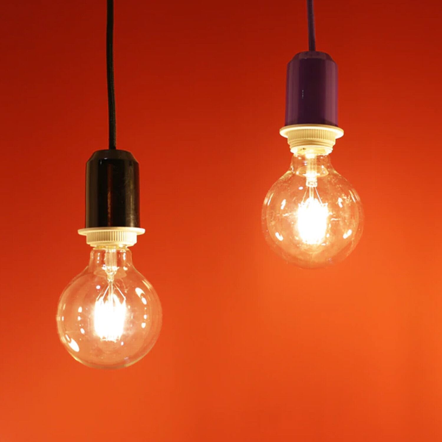 LEDSone G95 E27 4W Edison Style LED Filament Classic Globe Shape Light Retro Vintage Bernstein Light Birne 2700K Warm White Screw Bulbs (10er Pack)