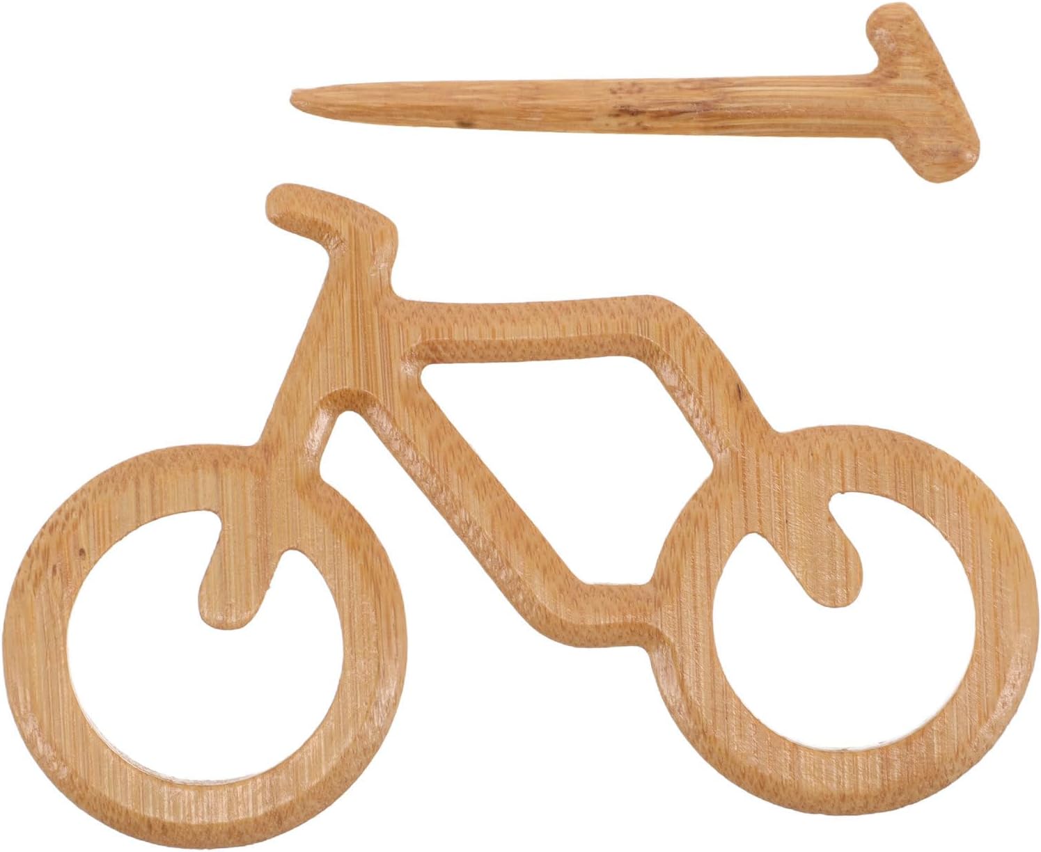 Wooden Bicycle Brooch Pin for Women Cycling Presents, Creative Bike Ornament Accessory for Clothes, Hats, and Bags, Lightweight Wood Pin Gift for Cyclists