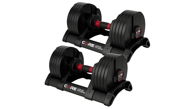 Core Fitness Adjustable Dumbbell Weight Set by Affordable Dumbbells