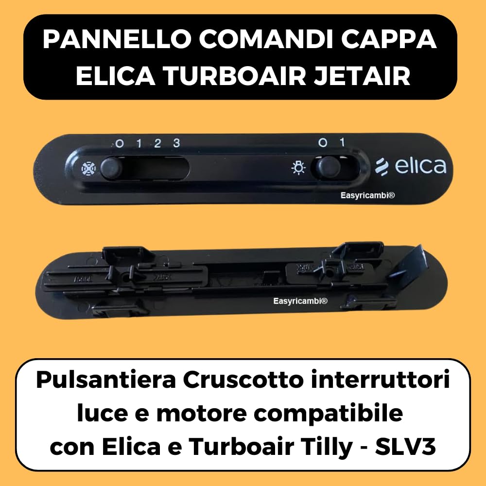 Pannello Comandi Cappa Elica/Turboair - Pulsantiera Per Luce E Motore, Modello SLV3 - Foto 3