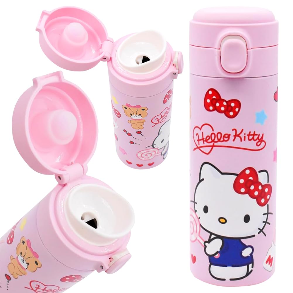 Thermal Mug, Stainless Steel Insulated Mug, Leak Proof Thermos Cup, Cartoon Travel Mug, Reusable Insulated Water Cup, Portable Thermal Mug for Kids Children Girl Student