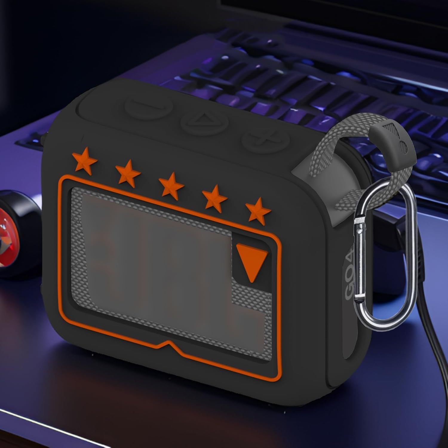 Funda de silicona para JBL Go 4, altavoz portátil de silicona Bluetooth, funda ultraligera con mosquetón (altavoz no incluido)