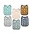ALVABABY Baby Cloth Diaper 6 Pack with 12 Inserts One Size Cloth Diaper Covers Adjustable Washable Reusable for Baby Girls and Boys