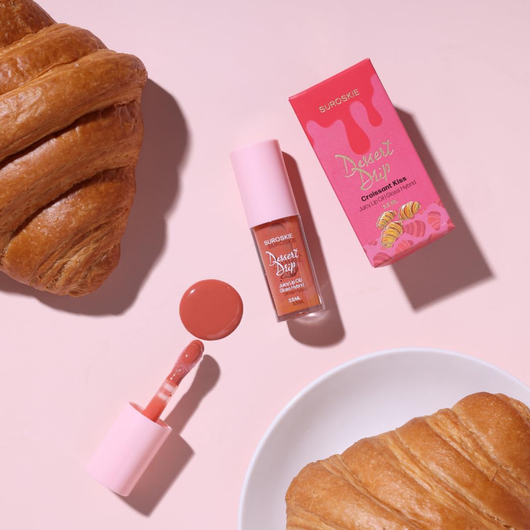 Suroskie Desert Drip Juicy Croissant Kiss Lip Oils 3.5Ml (Choclate)-image-21