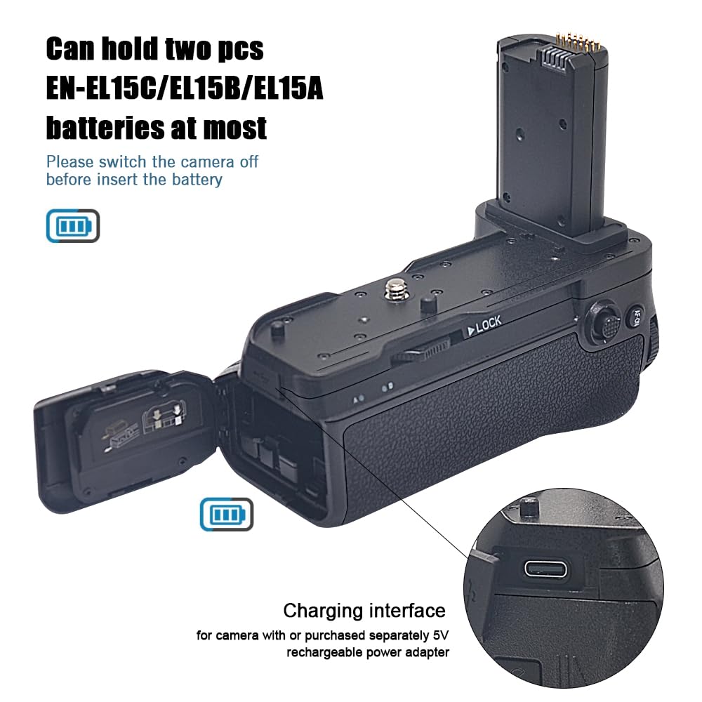 Amazon.com : mcoplus BG-Z8 Vertical Battery Grip Multi Battery