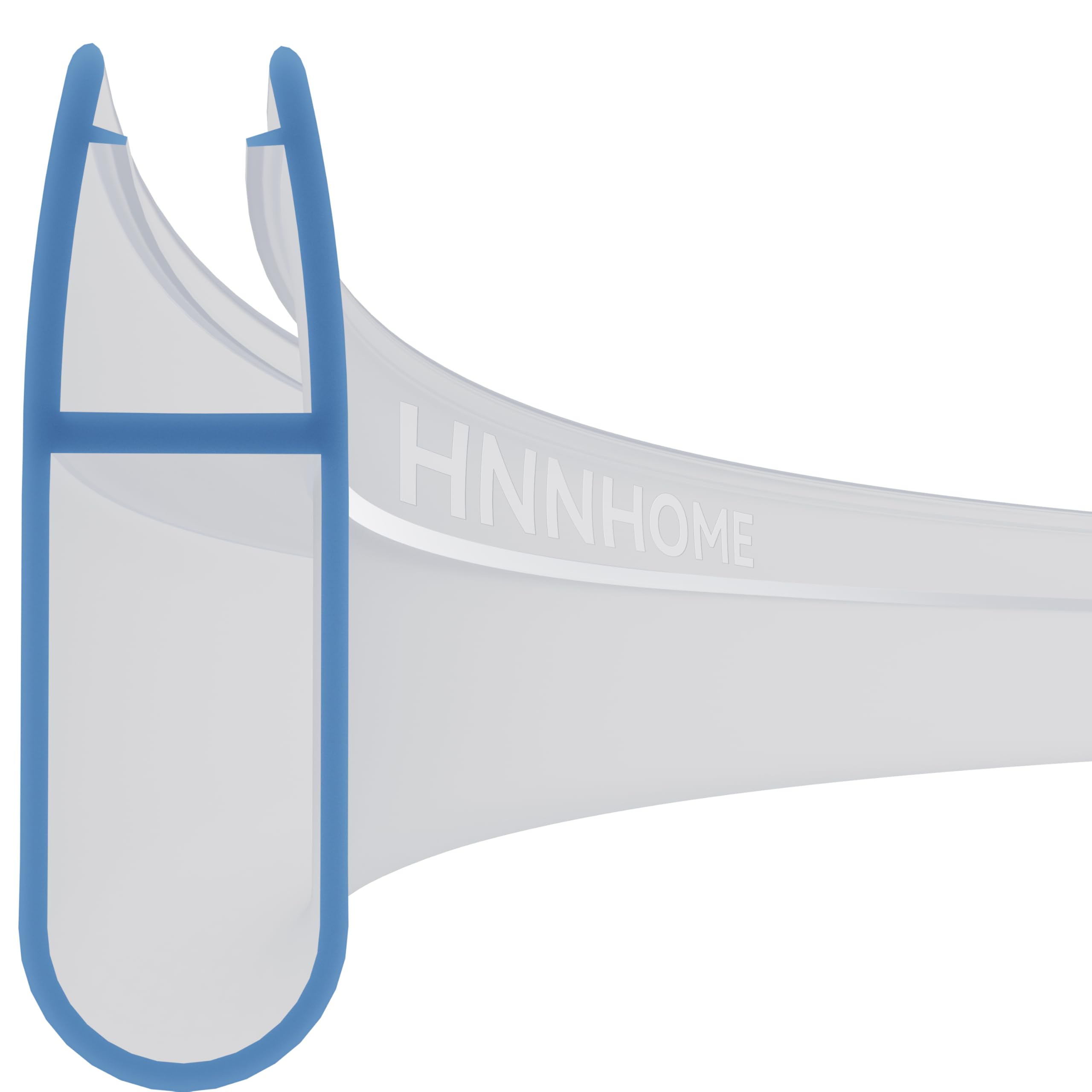 B&Q -  870mm Pre Curve Bath Shower Screen Door Seal Strip For 4-6mm Curve Glass Door Up To 18mm Gap