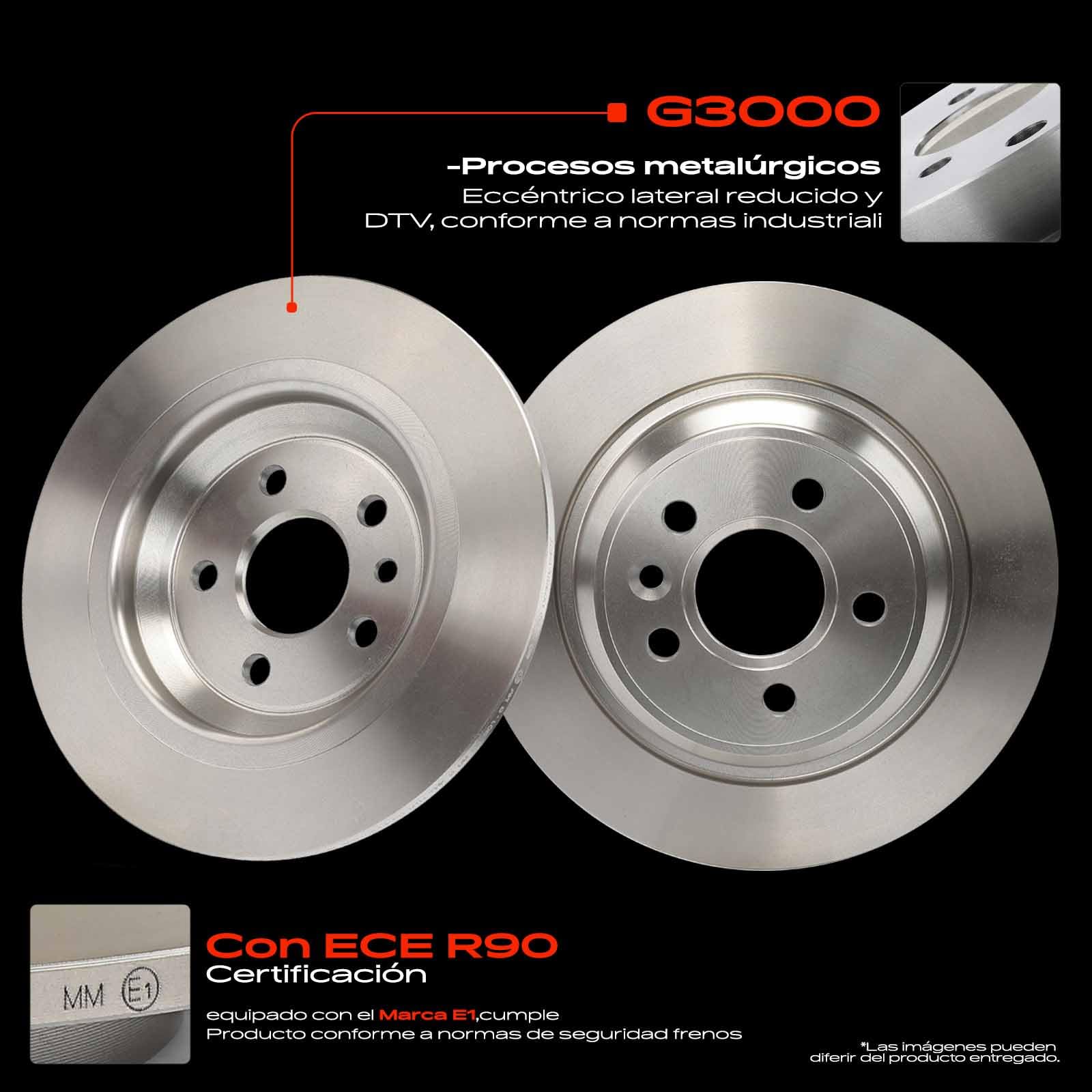 Frankberg 2 discos de freno para eje trasero compatible con S60 II 134 1.5L-3.0L 2010-2018 S80 II 124 1.6L-4.4L 2006-2016 V60 I 155 157 1.5L-3.0L 2010-2018 Reemplazo # 30769059