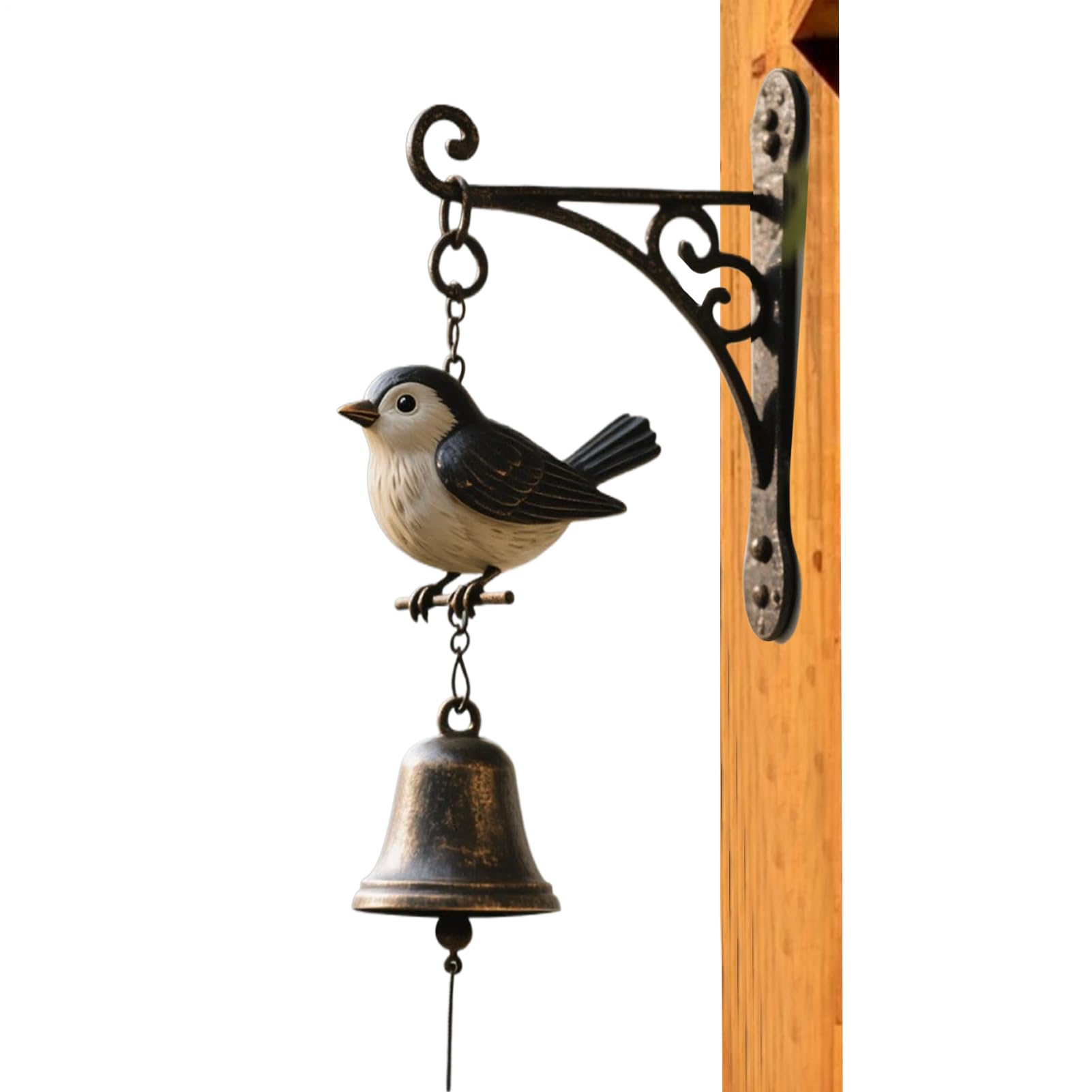 Carillon à vent en métal déco rustique animaux pour terrasse et porche