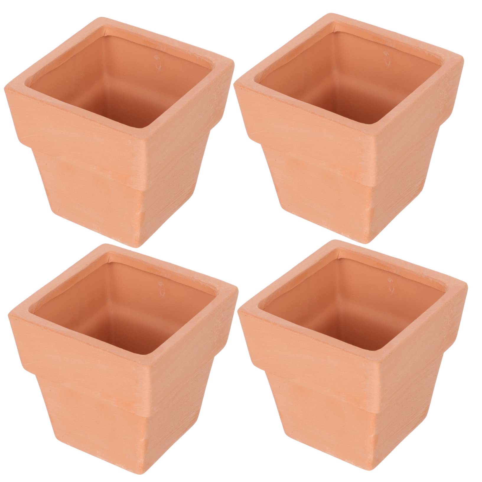 Happyyami 4szt Czerwone Ceramiczne Kwadratowe Doniczki Do Roślin Małe Doniczki Do Bonsai Dekoracyjne Doniczki Bez Zapachu