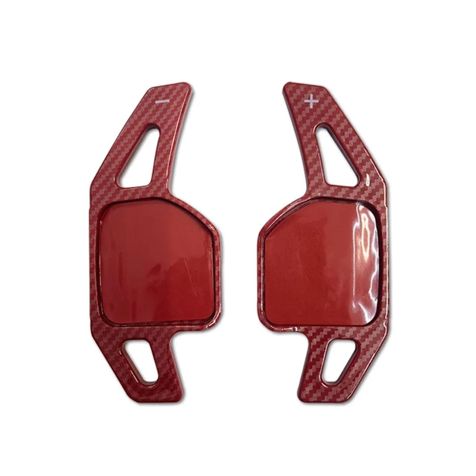 Xxiucj Car Paddle Shifter Extensions for A3 for A4L for A5 for A6L for A7 for A8 for S3 S5 SQ5 for RS3 R8 for Q3 for Q5 for Q7 for S6 S7 Car Gear Shift Paddles(Red Carbon Fiber)