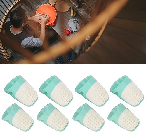 Miniatura 8 de HEEPDD 8 almohadillas de silicona para dedos, suaves y reutilizables para evitar resbalones, protectores de dedos de bricolaje, herramienta de