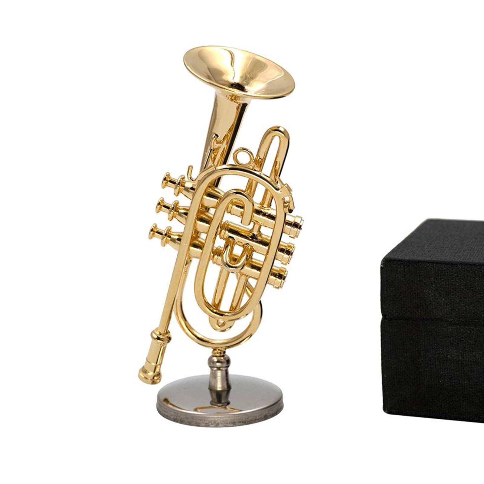 Modelo Instrumento Musical Mini Instrumento Musical Modelo Corneta De Cobre En Miniatura Decoración De 8,5 Cm