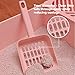 Hychipet 2 in 1 Cat Litter Scoop with Holder Stand Cat Stuff Cat Scooper for Litter Box Cat Accessories Cat Supplies Kitty Pink