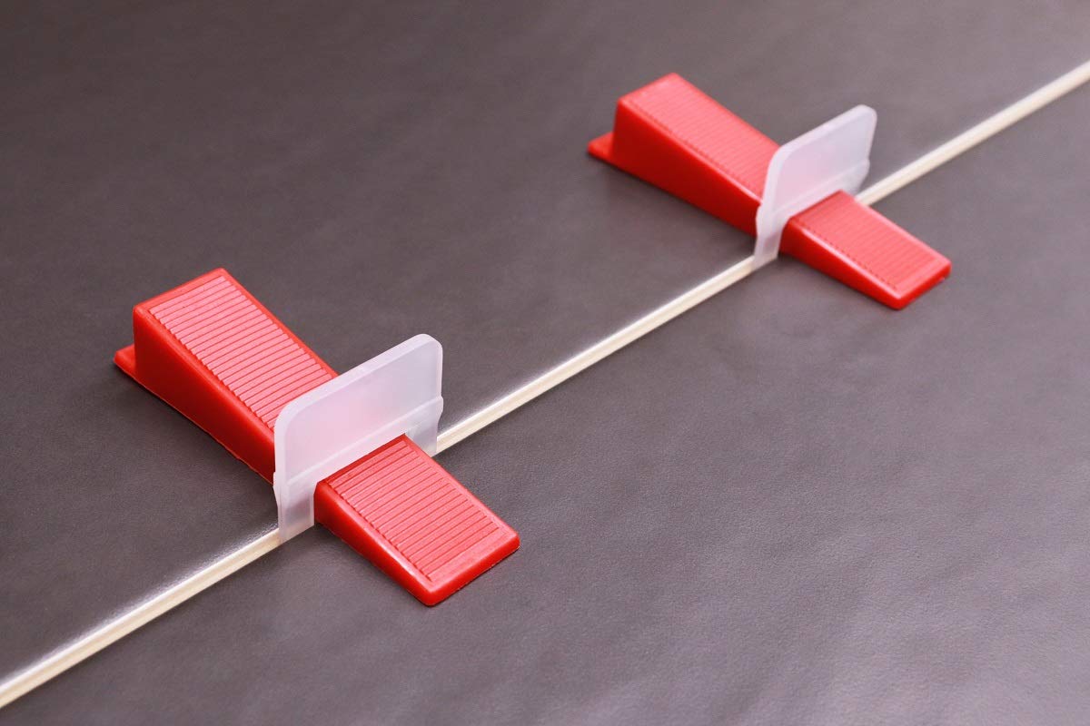 Bauhandel24 set utensili posa piastrelle 2 mm 201 pezzi cunei per piastrelle livellatori per piastrelle distanziatori per piastrelle distanziatore posa professionale pareti pavimenti con pinza