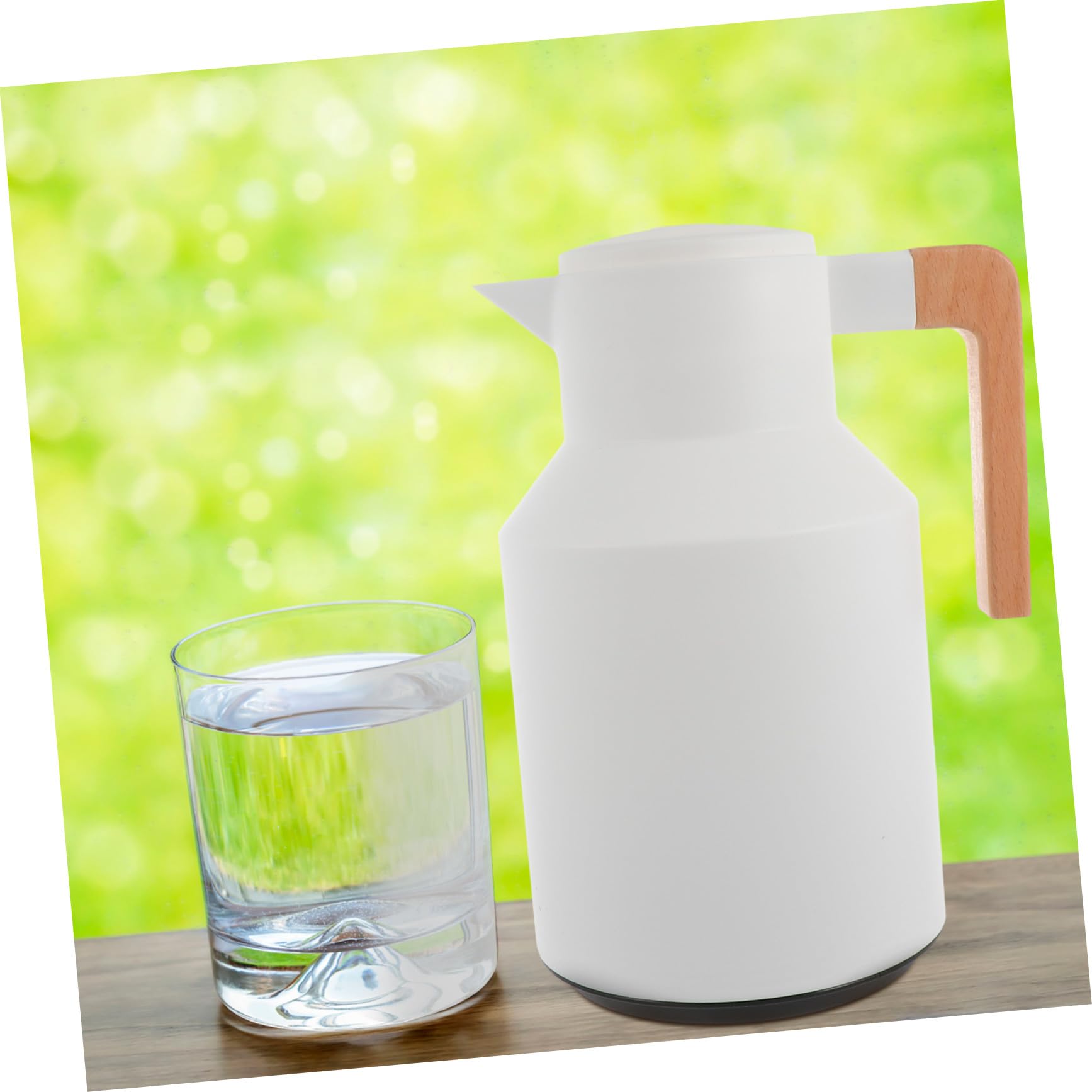 ULTECHNOVO 1pezzi Bottiglia Termica d Acqua Isolante Bollitore Termico Manico Comodo per Bevande Calde e Fredde Vetro Resistente Leggera e Facile da Trasportare