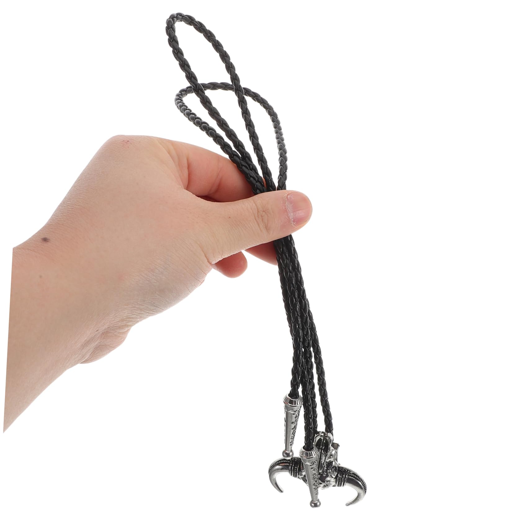 Bolo Tie Adjustable Bull Shaped Western Necklace for Men and Women Faux Leather Unique Design for Outfits and Various Occasions