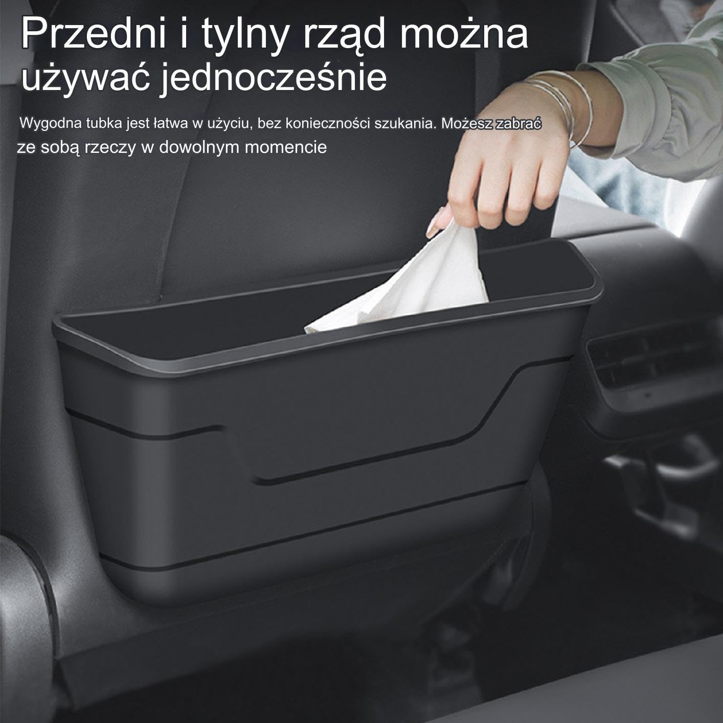 Pojemnik Do Przechowywania Na Tył Fotela Samochodowego Wygodny Pojemnik | Organizer Samochodowy Na Tylne Siedzenie Do Organizacji Codziennych Podróży Samochodowych I Wyciecze