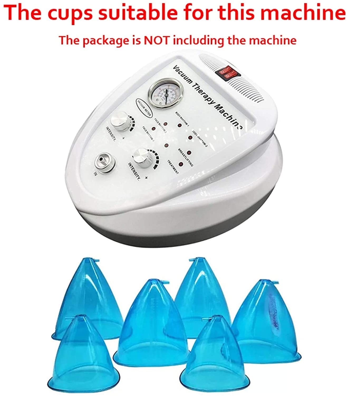 Accesorios Para Máquinas De Ventosas Al Vacío Para Levantamiento De Glúteos, Herramienta De Masaje Con Ventosas Corporales, Máquina De Terapia De Vacío Multifuncional, Masajeador De Forma De Cuerpo