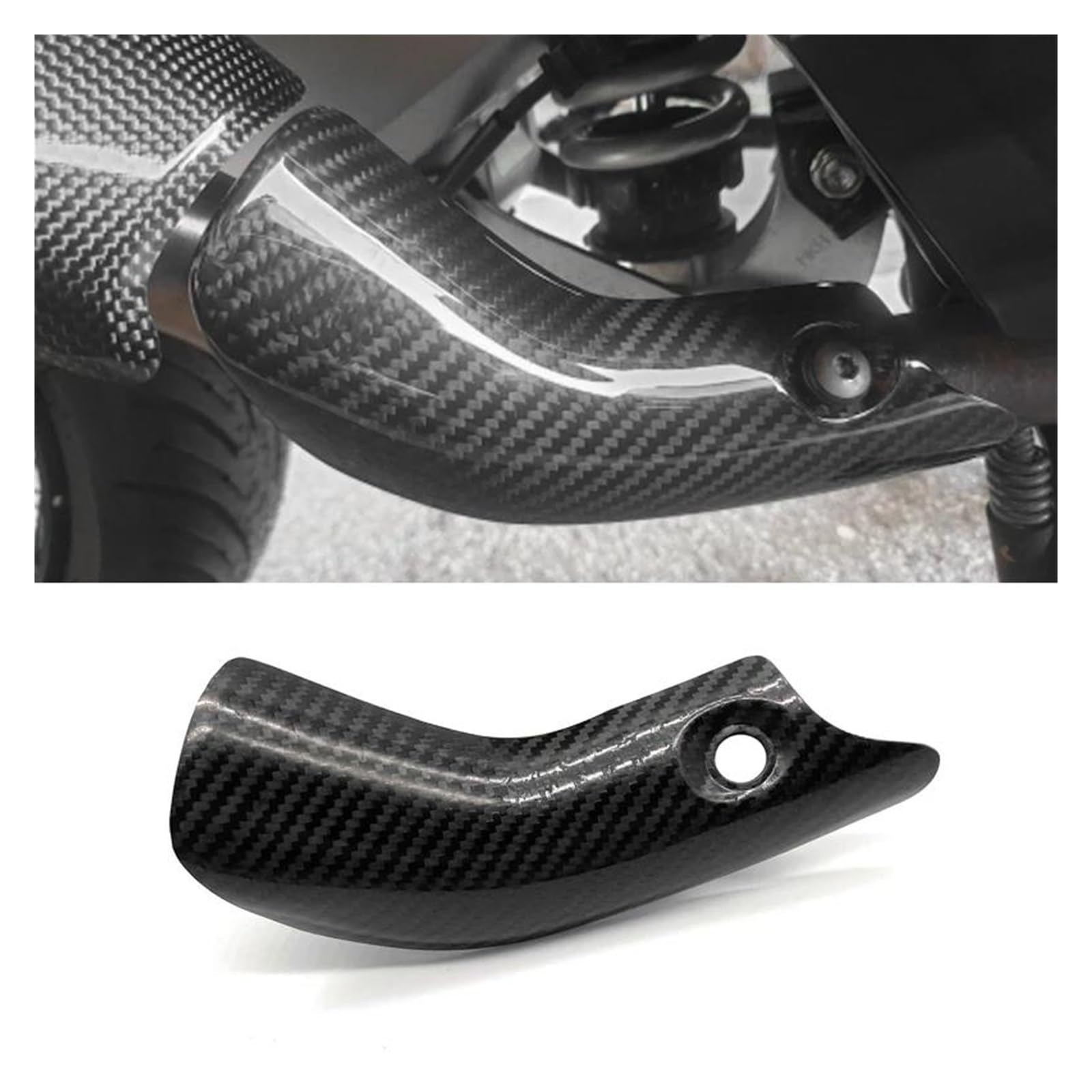 Paracalore Marmitta per HON&da X-ADV 750 Adv750 di Scarico per Moto Tubo di Collegamento Centrale in Fibra di Carbonio Protezione per Scudo Termico Protezione Antiscottatura