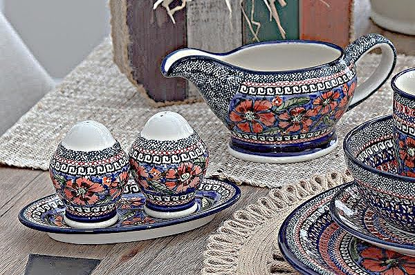 Amazon.co.jp: Blue Rose Polish Pottery ジャングルフラワー ソルト