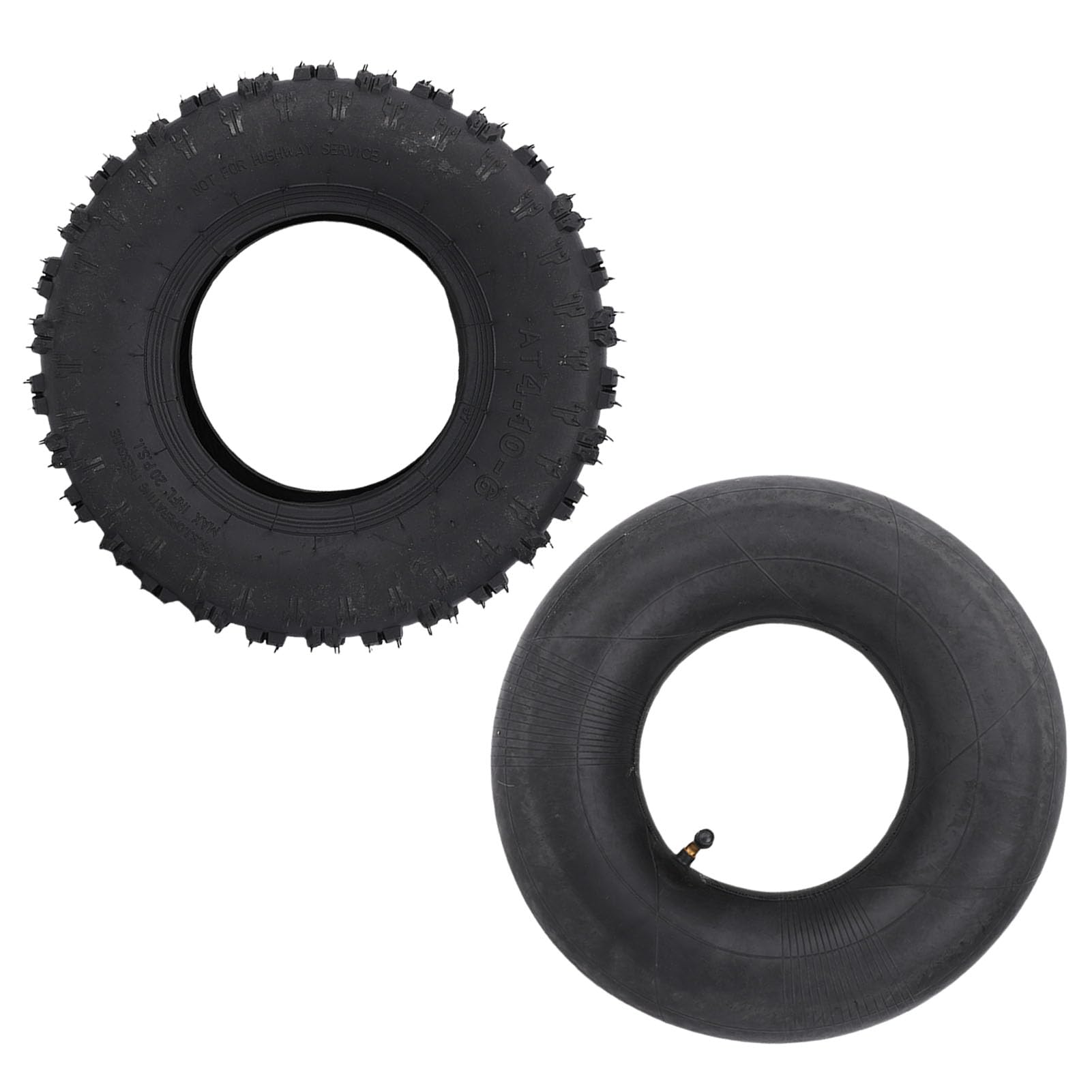 4.10-6 Pneumatico ATV e Camera D'Aria Set di Tubi per Pneumatici ATV Pneumatico di Ricambio e Tubo Assorbimento Urti Resistente All'usura Adatto per Cerchio da 6 Pollici con