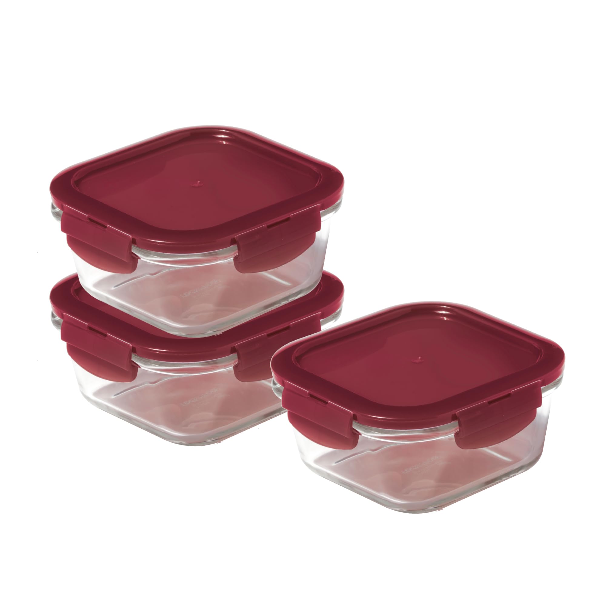 Ello Color Lock Set Da 3 Contenitori In Vetro 16 Oz – Ermetici, Senza BPA, Microonde E Lavastoviglie