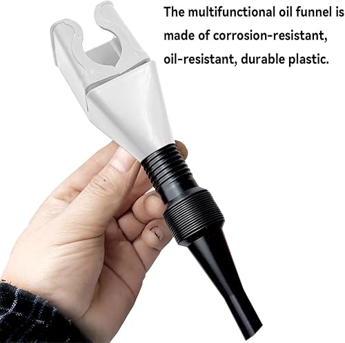 Miniatura 5 de AICEL Embudo retráctil de combustible automático, 5 piezas de embudo flexible de plástico para automóviles y motocicletas, embudo de boca ancha